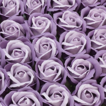 Set 50 trandafiri sapun parfumati atingere reala DUO lavander liliac C23-50 afo