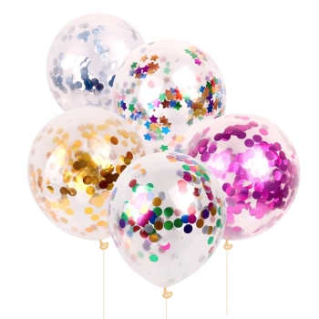 Set 5 baloane confetii latex mixte AFO