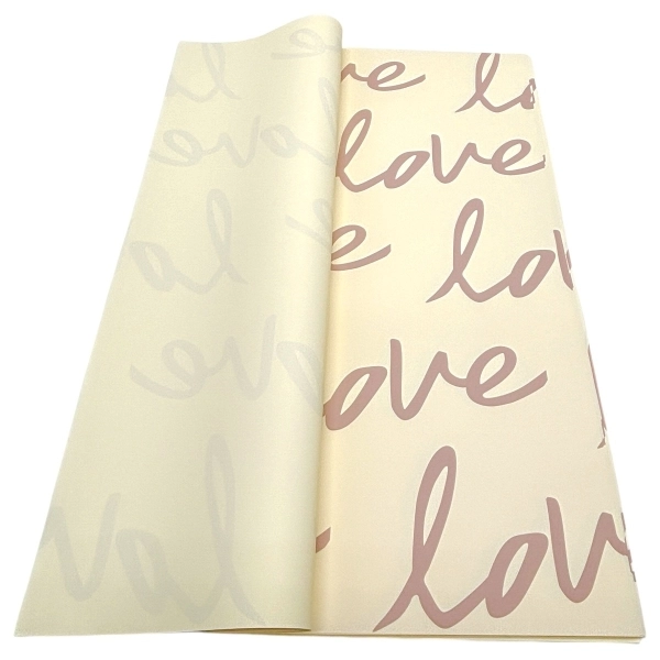 Celofan cerat doua fete Love Crem cu Beige